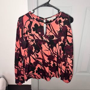 Women's Abercrombie & Fitch Pink Open Shoulder Blouse — Small